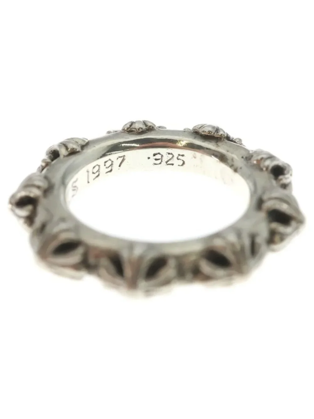 Chrome Hearts Cross Band Ring Silver